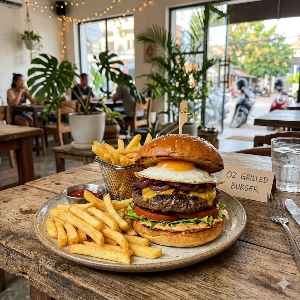 Oz Grilled Burger dari Simetri Home Coffee Roasters